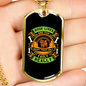 Dogs Lives Green Necklace Stainless Steel or 18k Gold Dog Tag 24" Chain-Express Your Love Gifts