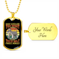 Dogs Lives Necklace Stainless Steel or 18k Gold Dog Tag 24" Chain-Express Your Love Gifts
