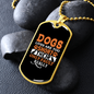 Dogs Lives Short Necklace Stainless Steel or 18k Gold Dog Tag 24" Chain-Express Your Love Gifts