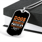 Dogs Lives Short Necklace Stainless Steel or 18k Gold Dog Tag 24" Chain-Express Your Love Gifts