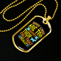Dogs Lives Yellow Necklace Stainless Steel or 18k Gold Dog Tag 24" Chain-Express Your Love Gifts