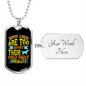 Dogs Lives Yellow Necklace Stainless Steel or 18k Gold Dog Tag 24" Chain-Express Your Love Gifts