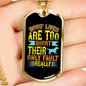 Dogs Lives Yellow Necklace Stainless Steel or 18k Gold Dog Tag 24" Chain-Express Your Love Gifts
