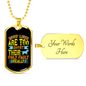 Dogs Lives Yellow Necklace Stainless Steel or 18k Gold Dog Tag 24" Chain-Express Your Love Gifts