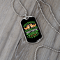 Dogs Make Lives Whole Green Necklace Stainless Steel or 18k Gold Dog Tag 24" Chain-Express Your Love Gifts