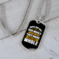 Dogs Make Lives Whole White Necklace Stainless Steel or 18k Gold Dog Tag 24" Chain-Express Your Love Gifts