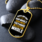 Dogs Make Lives Whole White Necklace Stainless Steel or 18k Gold Dog Tag 24" Chain-Express Your Love Gifts