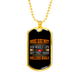 Dogs Make Lives Whole Yellow Necklace Stainless Steel or 18k Gold Dog Tag 24" Chain-Express Your Love Gifts