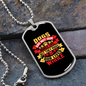 Dogs Make Lives Whole Yellow Pink Necklace Stainless Steel or 18k Gold Dog Tag 24" Chain-Express Your Love Gifts