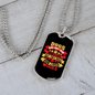 Dogs Make Lives Whole Yellow Pink Necklace Stainless Steel or 18k Gold Dog Tag 24" Chain-Express Your Love Gifts