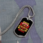 Dogs Make Lives Whole Yellow Pink Necklace Stainless Steel or 18k Gold Dog Tag 24" Chain-Express Your Love Gifts