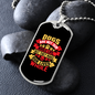 Dogs Make Lives Whole Yellow Pink Necklace Stainless Steel or 18k Gold Dog Tag 24" Chain-Express Your Love Gifts