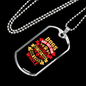 Dogs Make Lives Whole Yellow Pink Necklace Stainless Steel or 18k Gold Dog Tag 24" Chain-Express Your Love Gifts