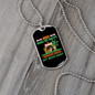 Dogs Make Me Happy Green Necklace Stainless Steel or 18k Gold Dog Tag 24" Chain-Express Your Love Gifts