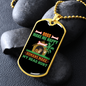 Dogs Make Me Happy Green Necklace Stainless Steel or 18k Gold Dog Tag 24" Chain-Express Your Love Gifts
