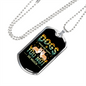 Dogs Make Me Happy Necklace Stainless Steel or 18k Gold Dog Tag 24" Chain-Express Your Love Gifts