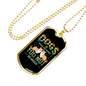 Dogs Make Me Happy Necklace Stainless Steel or 18k Gold Dog Tag 24" Chain-Express Your Love Gifts