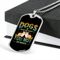 Dogs Make Me Happy Necklace Stainless Steel or 18k Gold Dog Tag 24" Chain-Express Your Love Gifts