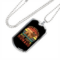 Dogs Never Bite Colors Necklace Stainless Steel or 18k Gold Dog Tag 24" Chain-Express Your Love Gifts
