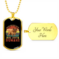 Dogs Never Bite Colors Necklace Stainless Steel or 18k Gold Dog Tag 24" Chain-Express Your Love Gifts