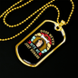 Dogs Never Bite Me Just Humans Colors Necklace Stainless Steel or 18k Gold Dog Tag 24" Chain-Express Your Love Gifts