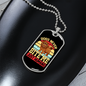 Dogs Never Bite Me Just Humans Necklace Stainless Steel or 18k Gold Dog Tag 24" Chain-Express Your Love Gifts