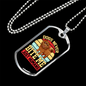 Dogs Never Bite Me Just Humans Necklace Stainless Steel or 18k Gold Dog Tag 24" Chain-Express Your Love Gifts