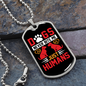 Dogs Never Bite Me Just Humans Red Necklace Stainless Steel or 18k Gold Dog Tag 24" Chain-Express Your Love Gifts
