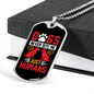 Dogs Never Bite Me Just Humans Red Necklace Stainless Steel or 18k Gold Dog Tag 24" Chain-Express Your Love Gifts