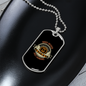 Dogs Never Bite Me Necklace Stainless Steel or 18k Gold Dog Tag 24" Chain-Express Your Love Gifts