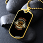 Dogs Never Bite Me Necklace Stainless Steel or 18k Gold Dog Tag 24" Chain-Express Your Love Gifts