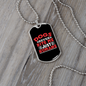Dogs Never Bite Me Red Necklace Stainless Steel or 18k Gold Dog Tag 24" Chain-Express Your Love Gifts