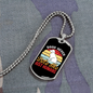Dogs Never Bite Me White Necklace Stainless Steel or 18k Gold Dog Tag 24" Chain-Express Your Love Gifts