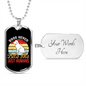Dogs Never Bite Me White Necklace Stainless Steel or 18k Gold Dog Tag 24" Chain-Express Your Love Gifts