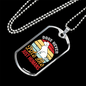 Dogs Never Bite Me White Necklace Stainless Steel or 18k Gold Dog Tag 24" Chain-Express Your Love Gifts