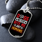 Dogs Never Bite Necklace Stainless Steel or 18k Gold Dog Tag 24" Chain-Express Your Love Gifts