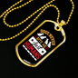 Dogs Never Bite White Necklace Stainless Steel or 18k Gold Dog Tag 24" Chain-Express Your Love Gifts