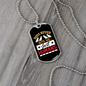 Dogs Never Bite White Necklace Stainless Steel or 18k Gold Dog Tag 24" Chain-Express Your Love Gifts