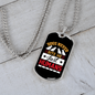 Dogs Never Bite White Necklace Stainless Steel or 18k Gold Dog Tag 24" Chain-Express Your Love Gifts