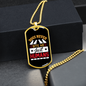 Dogs Never Bite White Necklace Stainless Steel or 18k Gold Dog Tag 24" Chain-Express Your Love Gifts