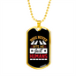 Dogs Never Bite White Necklace Stainless Steel or 18k Gold Dog Tag 24" Chain-Express Your Love Gifts