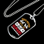 Dogs Never Bite White Necklace Stainless Steel or 18k Gold Dog Tag 24" Chain-Express Your Love Gifts
