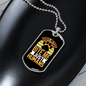 Dogs Never Bite Yellow Necklace Stainless Steel or 18k Gold Dog Tag 24" Chain-Express Your Love Gifts