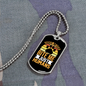 Dogs Never Bite Yellow Necklace Stainless Steel or 18k Gold Dog Tag 24" Chain-Express Your Love Gifts