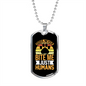 Dogs Never Bite Yellow Necklace Stainless Steel or 18k Gold Dog Tag 24" Chain-Express Your Love Gifts