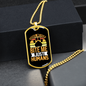 Dogs Never Bite Yellow Necklace Stainless Steel or 18k Gold Dog Tag 24" Chain-Express Your Love Gifts