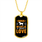 Dogs Never Lie About Love Necklace Stainless Steel or 18k Gold Dog Tag 24" Chain-Express Your Love Gifts