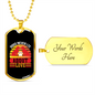 Dogs Never Lie Necklace Stainless Steel or 18k Gold Dog Tag 24" Chain-Express Your Love Gifts