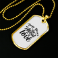 Dogs Never Lie TranspArent Necklace Stainless Steel or 18k Gold Dog Tag 24" Chain-Express Your Love Gifts