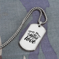 Dogs Never Lie TranspArent Necklace Stainless Steel or 18k Gold Dog Tag 24" Chain-Express Your Love Gifts